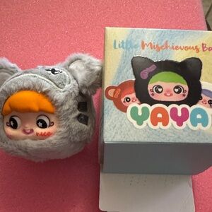 Little Mischievous Ball Plush Toy - Gray and Orange